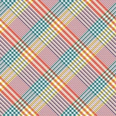 Gökkuşağı Çapraz Ekoseli Tartan Moda tekstil ve grafikleri için uygun desensiz desen tasarımı