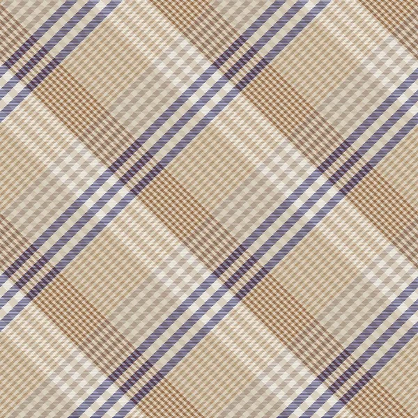 Brown Diagonal Plaid Tartan Texturé Design Motif Sans Couture Adapté — Image vectorielle