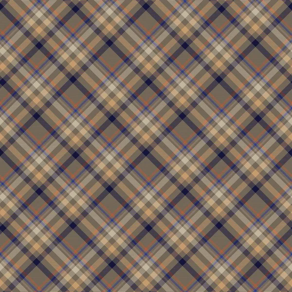 Brown Diagonal Plaid Tartan Texturované Bezešvý Vzor Design Vhodný Pro — Stockový vektor