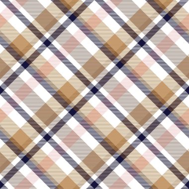 Moda tekstil ve grafikleri için uygun Kahverengi Çapraz Ekose Tartan desenli kusursuz desen tasarımı