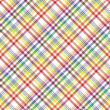 Gökkuşağı Çapraz Ekoseli Tartan Moda tekstil ve grafikleri için uygun desensiz desen tasarımı