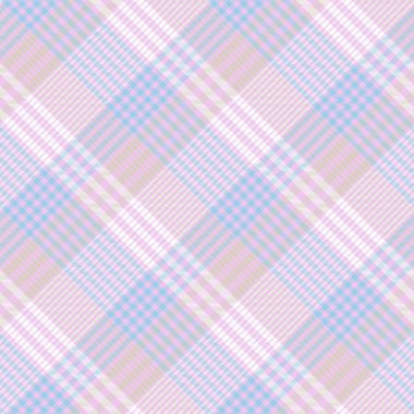 Gökkuşağı Pastel Çapraz Ekose Tartan desensiz desen tasarımı moda tekstil ve grafikleri için uygundur