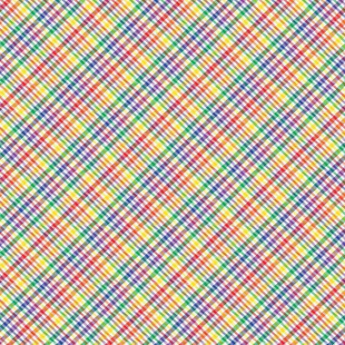 Gökkuşağı Çapraz Ekoseli Tartan Moda tekstil ve grafikleri için uygun desensiz desen tasarımı