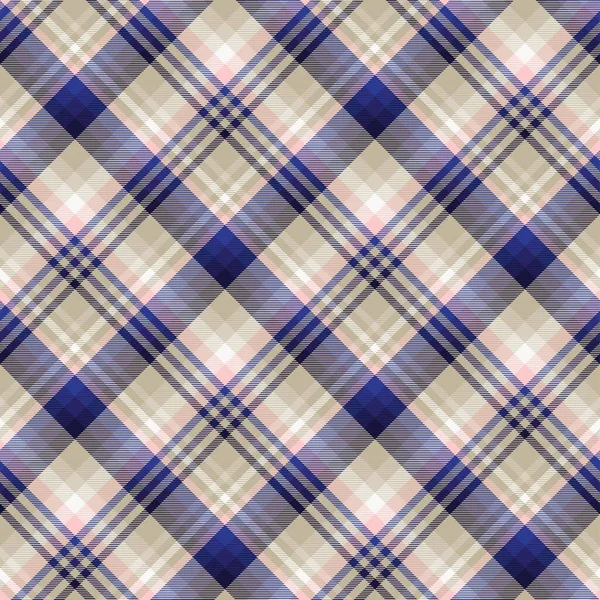 Diagonal Plaid Tartan Textured Seamless Pattern Design Suitable Fashion Textiles — Stock vektor