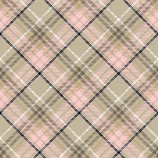 Brown Diagonal Plaid Tartan Texturované Bezešvý Vzor Design Vhodný Pro — Stockový vektor