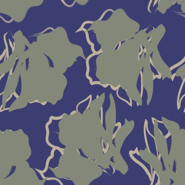 Çiçek fırçası darbeleri moda tekstil, grafik, arka plan ve el sanatları için pürüzsüz desen arka planı