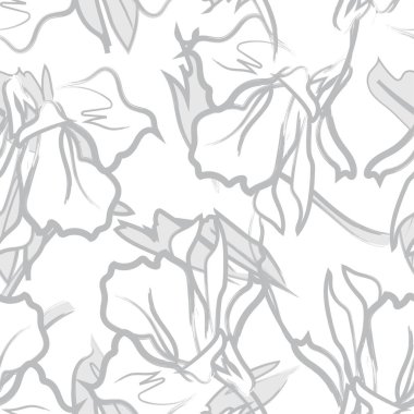 Çiçek fırçası darbeleri moda tekstil, grafik, arka plan ve el sanatları için pürüzsüz desen arka planı