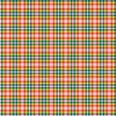 Gökkuşağı Ekoseli, kareli, ekose desenli moda tekstil ve grafikleri için uygun