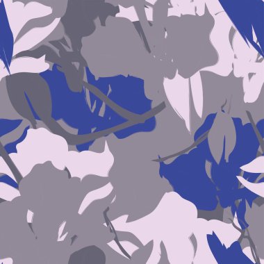 Çiçek fırçası darbeleri moda tekstil, grafik, arka plan ve el sanatları için pürüzsüz desen arka planı