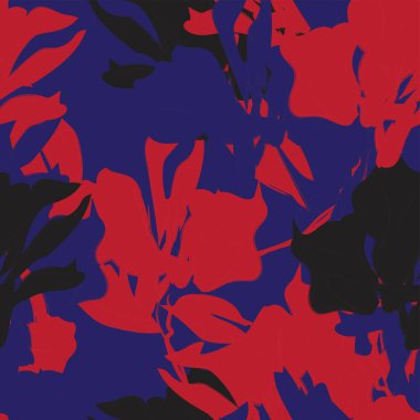 Çiçek fırçası darbeleri moda tekstil, grafik, arka plan ve el sanatları için pürüzsüz desen arka planı