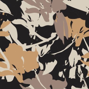 Çiçek fırçası darbeleri moda tekstil, grafik, arka plan ve el sanatları için pürüzsüz desen arka planı