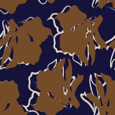 Çiçek fırçası darbeleri moda tekstil, grafik, arka plan ve el sanatları için pürüzsüz desen arka planı