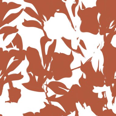 Çiçek fırçası darbeleri moda tekstil, grafik, arka plan ve el sanatları için pürüzsüz desen arka planı