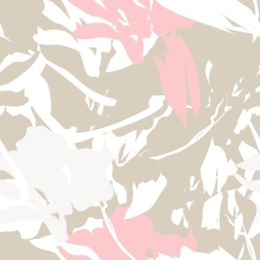 Çiçek fırçası darbeleri moda tekstil, grafik, arka plan ve el sanatları için pürüzsüz desen arka planı