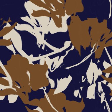 Çiçek fırçası darbeleri moda tekstil, grafik, arka plan ve el sanatları için pürüzsüz desen arka planı