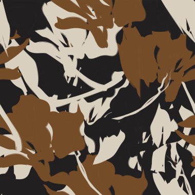 Çiçek fırçası darbeleri moda tekstil, grafik, arka plan ve el sanatları için pürüzsüz desen arka planı