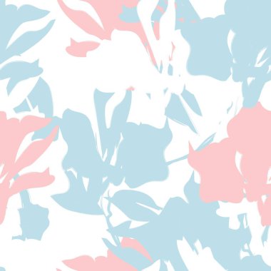 Çiçek fırçası darbeleri moda tekstil, grafik, arka plan ve el sanatları için pürüzsüz desen arka planı