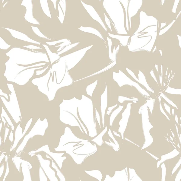 Květinové Tahy Štětcem Bezešvé Vzor Pozadí Pro Módní Textil Grafiku — Stockový vektor