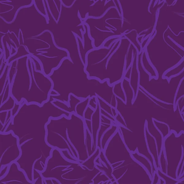 Pinceladas Florales Sin Costura Patrón Fondo Para Textiles Moda Gráficos — Vector de stock