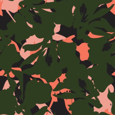 Çiçek fırçası darbeleri moda tekstil, grafik, arka plan ve el sanatları için pürüzsüz desen arka planı