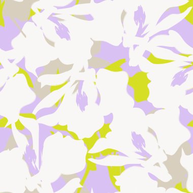 Çiçek fırçası darbeleri moda tekstil, grafik, arka plan ve el sanatları için pürüzsüz desen arka planı