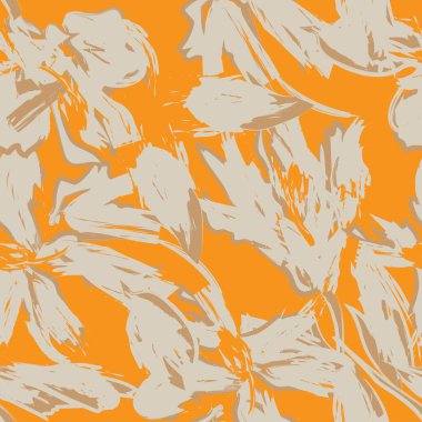 Çiçek fırçası darbeleri moda tekstil, grafik, arka plan ve el sanatları için pürüzsüz desen arka planı