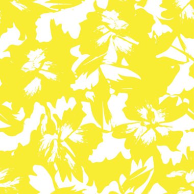 Çiçek fırçası darbeleri moda tekstil, grafik, arka plan ve el sanatları için pürüzsüz desen arka planı