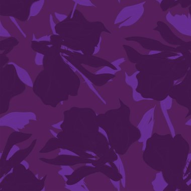 Çiçek fırçası darbeleri moda tekstil, grafik, arka plan ve el sanatları için pürüzsüz desen arka planı