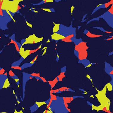 Çiçek fırçası darbeleri moda tekstil, grafik, arka plan ve el sanatları için pürüzsüz desen arka planı