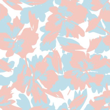 Çiçek fırçası darbeleri moda tekstil, grafik, arka plan ve el sanatları için pürüzsüz desen arka planı