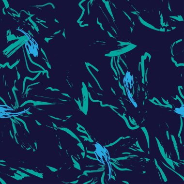 Çiçek fırçası darbeleri moda tekstil, grafik, arka plan ve el sanatları için pürüzsüz desen arka planı