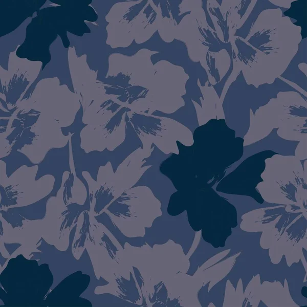 Bloemen Penseelstreken Naadloze Patroon Achtergrond Voor Mode Textiel Graphics Achtergronden — Stockvector