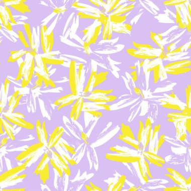 Çiçek fırçası darbeleri moda tekstil, grafik, arka plan ve el sanatları için pürüzsüz desen arka planı