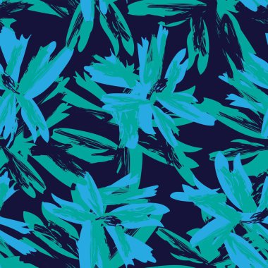 Çiçek fırçası darbeleri moda tekstil, grafik, arka plan ve el sanatları için pürüzsüz desen arka planı