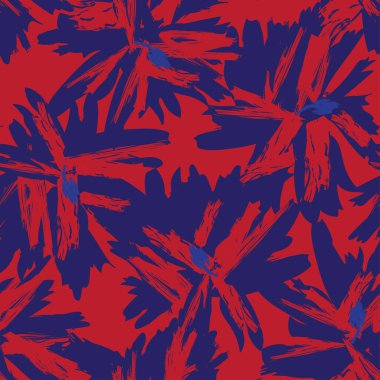 Çiçek fırçası darbeleri moda tekstil, grafik, arka plan ve el sanatları için pürüzsüz desen arka planı