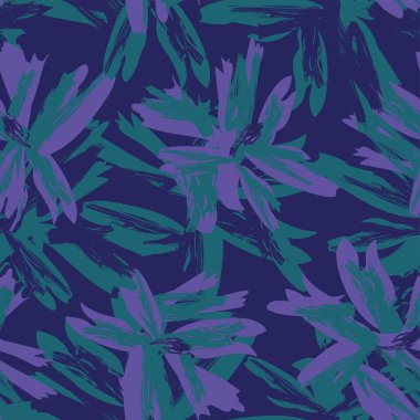 Çiçek fırçası darbeleri moda tekstil, grafik, arka plan ve el sanatları için pürüzsüz desen arka planı