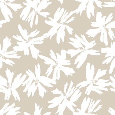 Çiçek fırçası darbeleri moda tekstil, grafik, arka plan ve el sanatları için pürüzsüz desen arka planı