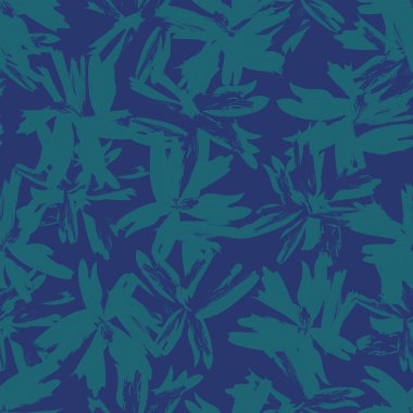 Çiçek fırçası darbeleri moda tekstil, grafik, arka plan ve el sanatları için pürüzsüz desen arka planı