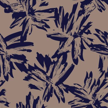 Çiçek fırçası darbeleri moda tekstil, grafik, arka plan ve el sanatları için pürüzsüz desen arka planı