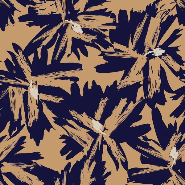 Çiçek fırçası darbeleri moda tekstil, grafik, arka plan ve el sanatları için pürüzsüz desen arka planı