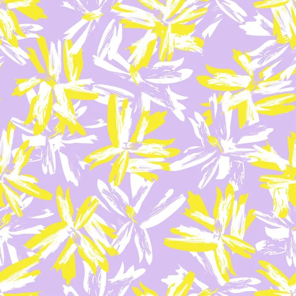 Çiçek fırçası darbeleri moda tekstil, grafik, arka plan ve el sanatları için pürüzsüz desen arka planı