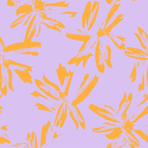 Çiçek fırçası darbeleri moda tekstil, grafik, arka plan ve el sanatları için pürüzsüz desen arka planı