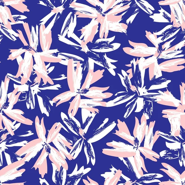Çiçek fırçası darbeleri moda tekstil, grafik, arka plan ve el sanatları için pürüzsüz desen arka planı