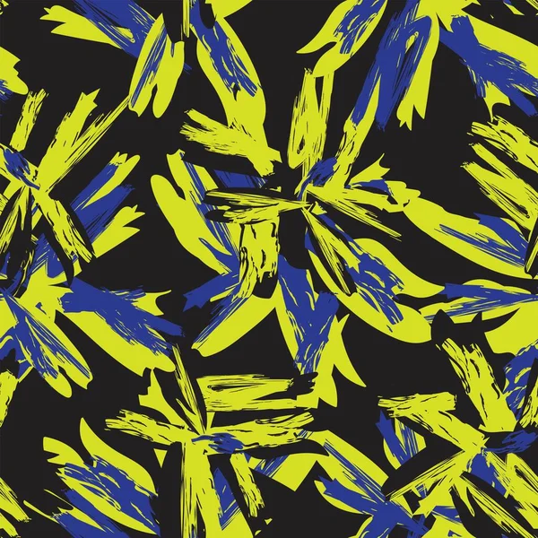 Çiçek fırçası darbeleri moda tekstil, grafik, arka plan ve el sanatları için pürüzsüz desen arka planı