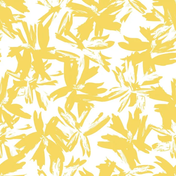 Çiçek fırçası darbeleri moda tekstil, grafik, arka plan ve el sanatları için pürüzsüz desen arka planı