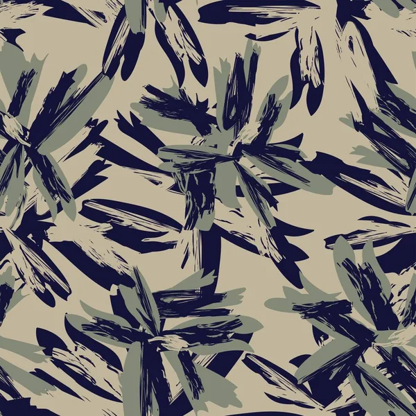 Çiçek fırçası darbeleri moda tekstil, grafik, arka plan ve el sanatları için pürüzsüz desen arka planı