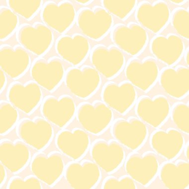 Kalp şeklinde fırça darbesi moda tekstil, grafik ve el sanatları için kusursuz desen tasarımı