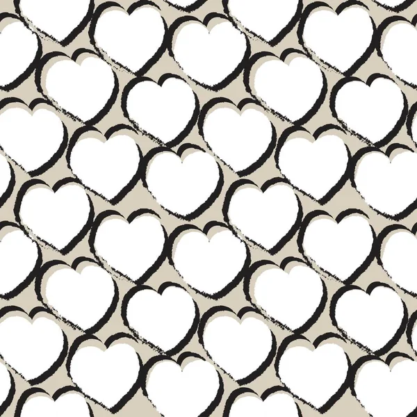 Мазок Кисти Форме Сердца Бесшовный Дизайн Шаблона Моды Текстиля Графики — стоковый вектор