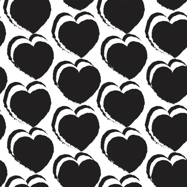Pincel Forma Corazón Diseño Patrón Sin Costuras Para Textiles Moda — Archivo Imágenes Vectoriales