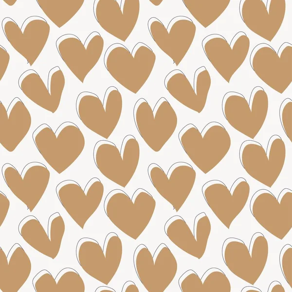 Heart Shaped Brush Stroke Seamless Pattern Design Fashion Textiles Graphics — Stock Vector